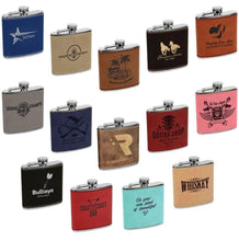 Load image into Gallery viewer, CUSTOM leatherette wrapped flask