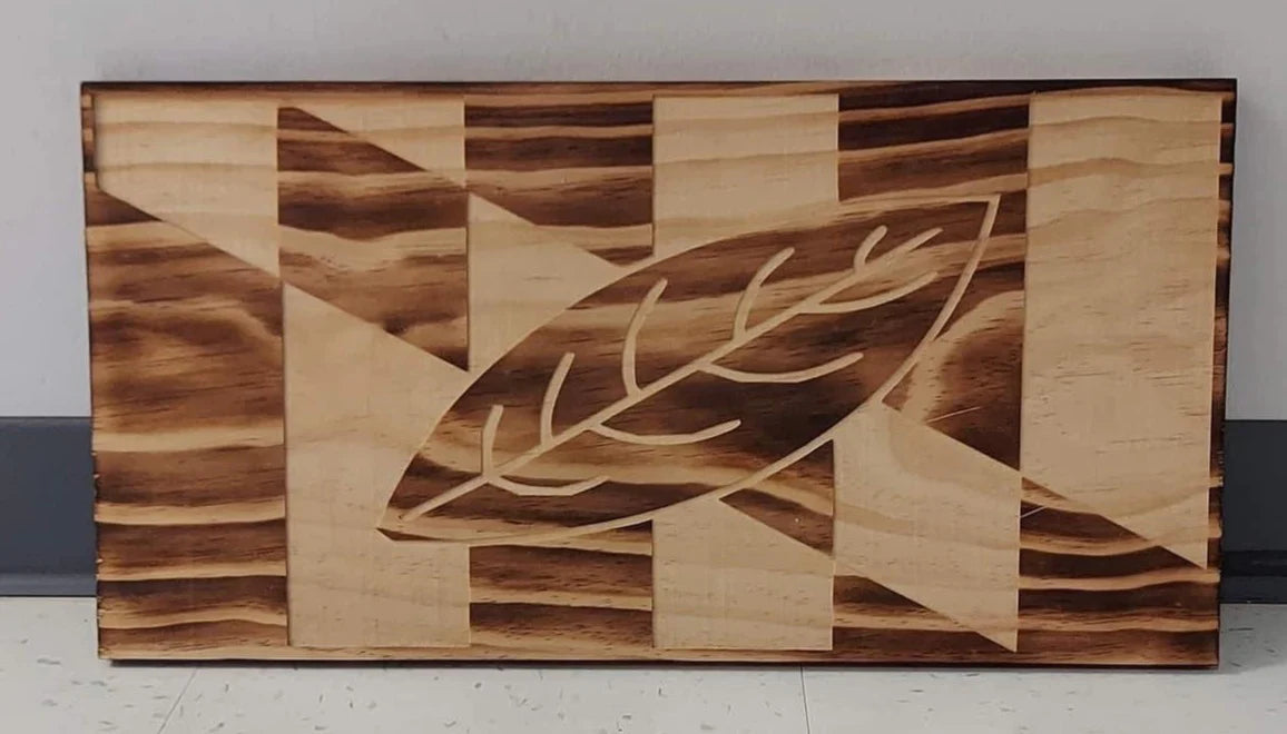 Carved 11.25x22 Wooden Flag - custom – DP Woodworks