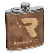 Load image into Gallery viewer, CUSTOM leatherette wrapped flask
