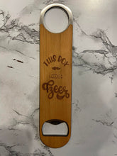 Load image into Gallery viewer, Engraved Leatherette Bottle Opener