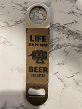 Load image into Gallery viewer, Engraved Leatherette Bottle Opener