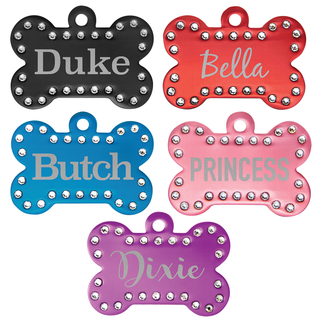 Crystal Embellished Pet Tag