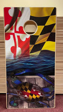 Load image into Gallery viewer, Maryland crab theme cornhole set
