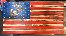 Load image into Gallery viewer, Carved 11.25x22 Wooden Flag - custom
