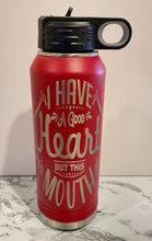 Load image into Gallery viewer, Good Heart But This Mouth Water Bottle
