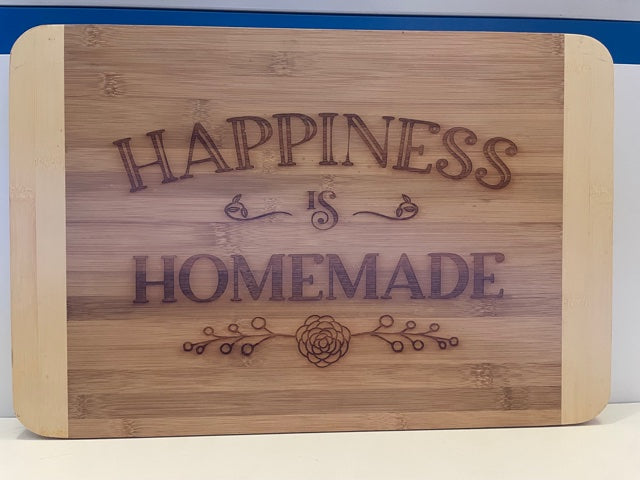 Happiness is Homemade cutting board