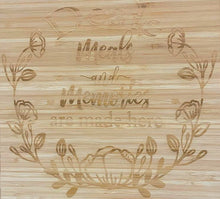 Load image into Gallery viewer, FUNDRAISER bamboo cutting board with handle
